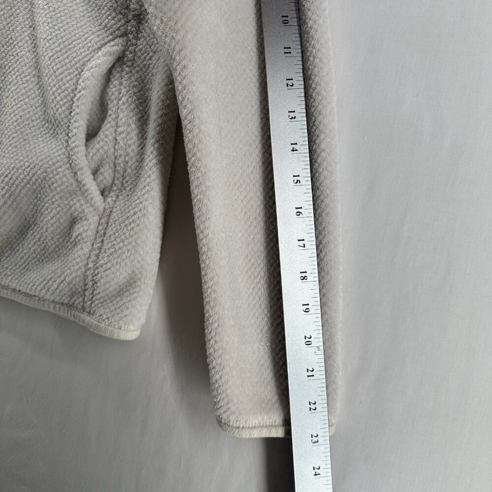 Patagonia Jacket Womens M Fuzzy Fleece  Re Tool Snap-T Polartec Pullover White - Picture 8 of 11